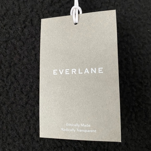 Everlane The ReNew Fleece Oversized Crew Teddy Sweatshirt, Small, NWT, Black - Picture 8 of 12